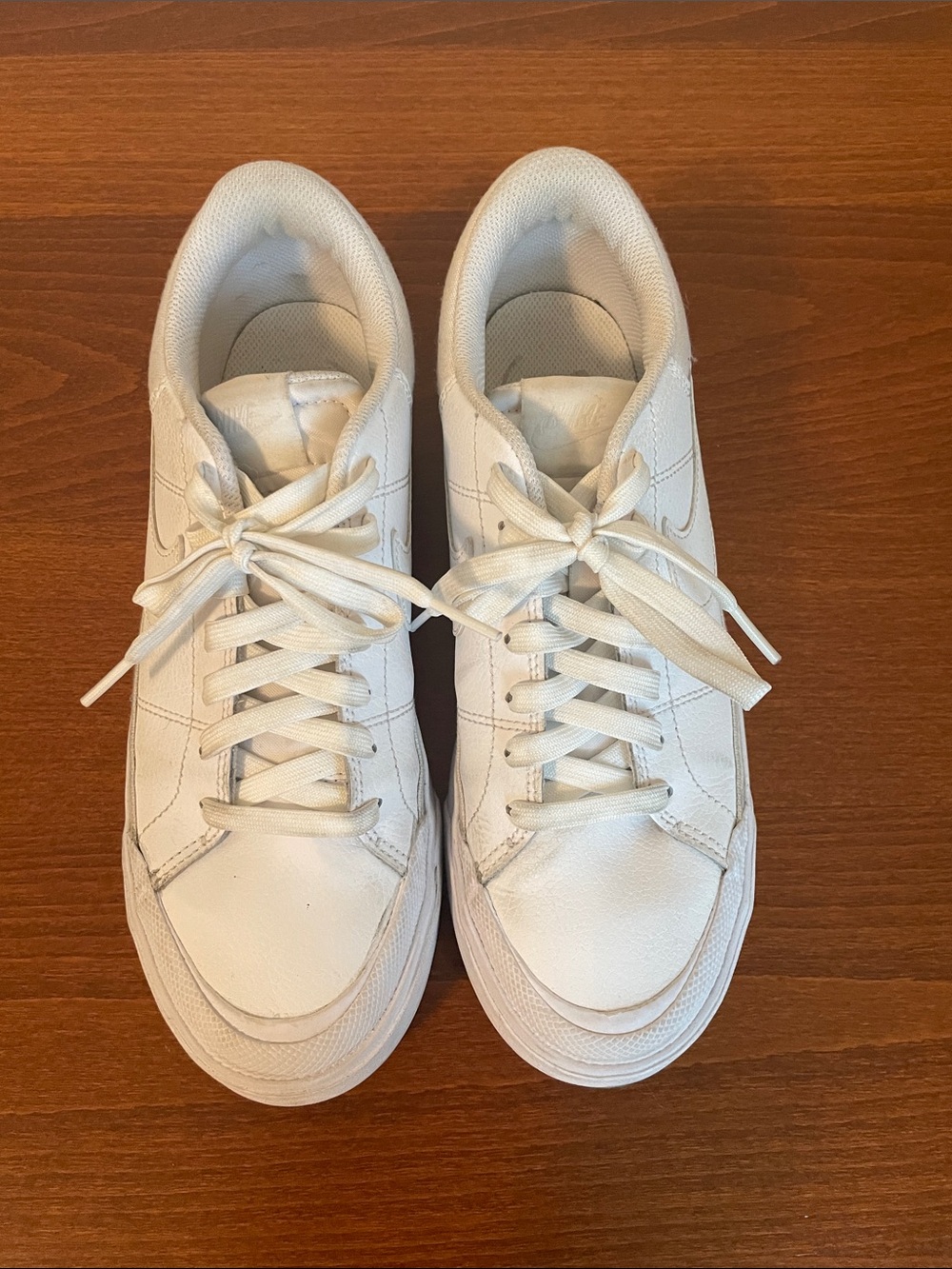 Nike Court Legacy Lift White Platform Shoes DM7590-101 size 8.5